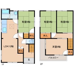 大輪田駅 徒歩5分 1-2階の物件間取画像